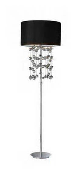 Glass Balls Floor Lamp with Black Shade